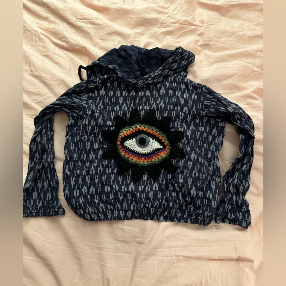 Lakhays Knitted Eye Cropped Jacket